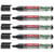 Lot de 5 marqueurs tableau blanc EDDING Ecoline - Noir - Pointe biseautée 1-5 mm