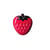 Bouton en forme de Fraise couleur Fuchsia 13mm