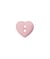 Carte de 4 boutons Coeur 2 trous 12mm - Union Knopf Rose Clair