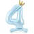 Ballon Debout - Chiffre 4 Bleu
