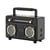 Enceinte Bluetooth Rétro USB Radio FM Sans Fil Portable Noir 3W Puissant YONIS