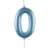 Bougie Chiffre 0 - Bleu Ciel