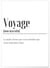 Affiche Définition Voyage | A3 : 29,7x42cm
