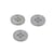 Bouton rond coquillage 4 trous 11mm gris cendre