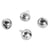 Déco-Clochettes métal(en forme de boule), sachet. 4 pces. , platine