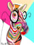 ZEBRE LOUFOQUE - Oeuvre d’art 30x40 cm - création en édition limitée - Artiste Mademoiselle Bouche