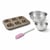 Set de 4 ustensiles de pâtisserie moule à gâteaux bol et spatule pâtisserie Zenker Mojave Gold