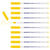 Lot de 10 feutres textiles - EDDING - Jaune - Pointe 1 mm