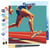 Mini Peinture par Numéros Figured'Art 20x20cm avec cadre Affiche sportive Athlétisme - Petit Format