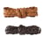 MégaCréa DIY - Cordon tressé en similicuir Chocolat et camel 7 mm x 1 m 2 pièces