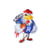 Ecusson thermocollant coq rugby bleu 6,5cm x 4cm
