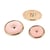 Lot de 6 boutons ronds colorés rose laurier