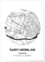 Affiche Carte Saint Herblain | A3 : 29,7x42cm