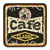 Ecusson thermocollant sport rétro café 5cm x 5cm