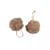 Pompon fourrure artificielle 50x60mm beige foncé