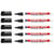 Lot de 5 marqueurs permanents - EDDING - 404 Noir Pointe Ogive Ultra fine 0,75 mm