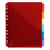 Intercalaires avec pochette polypropylène 6 positions - A4 maxi - Couleurs assorties - x 10 - Exacompta