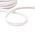 Double cordon chevrons 10mm blanc au mètre