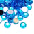 300 PERLES STRASS CABOCHON Bleu 4 mm Acrylique à coller - Dos Argenté - Creation Diy