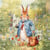 Lot de 4 serviettes en papier découpage collage 33 cm M. LAPIN AU JARDIN A 4000