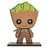 Kit DIY Crystal Art - Oz International - Figurine Groot - 11 cm - Blanc - Support en bois