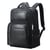 Sac À Dos Ordinateur Grande Capacité Cuir Véritable Avec Ports USB Type-C Noir YONIS