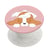 PopSockets PopGrip Pupper Napper pour Smartphone, Bague et Support Universel Blanc / Rose
