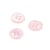 Lot de 3 boutons ronds coquillage 4 trous 11mm rose layette