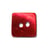 Lot de 3 boutons carré en Nacre couleur Rouge