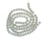 Fil de 95 perles ronde de verre transparent mat givré 8 mm fabrication bijoux ECRU