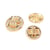 Lot de 3 boutons alliage rond or