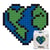 Kit mosaïque DIY pixel art - Coeur planète Terre - Classique