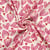 Tissu Double gaze de Coton Paris coeurs Rose sur fond Blanc cassé