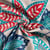 Tissu Toile Polycoton Sureau fleuris bleu sur fond Naturel
