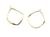 2 Pendentifs forme irrégulière 27*21mm doré