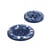 Lot de 6 boutons rond plastique recyclé 4 trous bleu français