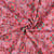 Tissu Coton Matelassé réversible digital Diana patchwork fleuris sur fond Rose