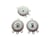 4 Chandeliers ethniques 27*21mm - argent vieilli et émail violet