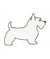 Ecussons Thermocollant Chien Scottish 4 X 5 cm - Mediac Blanc