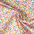 Tissu Coton enduit Thali tapis de petites Fleurs sur fond Blanc