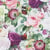 Lot de 4 serviettes en papier découpage collage 33 cm JARDIN DE ROSES F 362