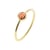 Bague Gemia en pierre Grenat plaqué or taille 58 - Sloya