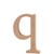 Lettre, q, H : 12,2 cm, ép. 2 cm, 1 pièce