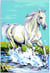 Canevas antique Cheval blanc 30x40cm