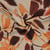 Tissu Satin Duchesse Domitille fleurs Chocolat sur fond Beige sable