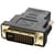 Convertisseur Vidéo HDMI Femelle vers DVI Mâle Bidirectionnel Noir Plaqué Or