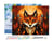 Peinture par Numéro Figured'Art avec Cadre - Renard Art Déco - Kit de Loisir Créatif DIY Numéro d'Art Complet - 40x50cm toile tendue sur châssis