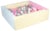 Piscine à balles carrée avec 300 balles – rose, bleu, jaune (pastel)/blanc,rose clair,gris - Velinda