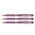 Lot de 3 Rollers encre gel Signo Broad UM153 Uni-Ball – Violet métal