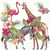Lot de 4 serviettes en papier découpage collage 33 cm ANIMAUX PLANTE EXOTIQUE A 710